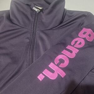 Bench Dark Purple Jacket with Pink Sleeve Logo